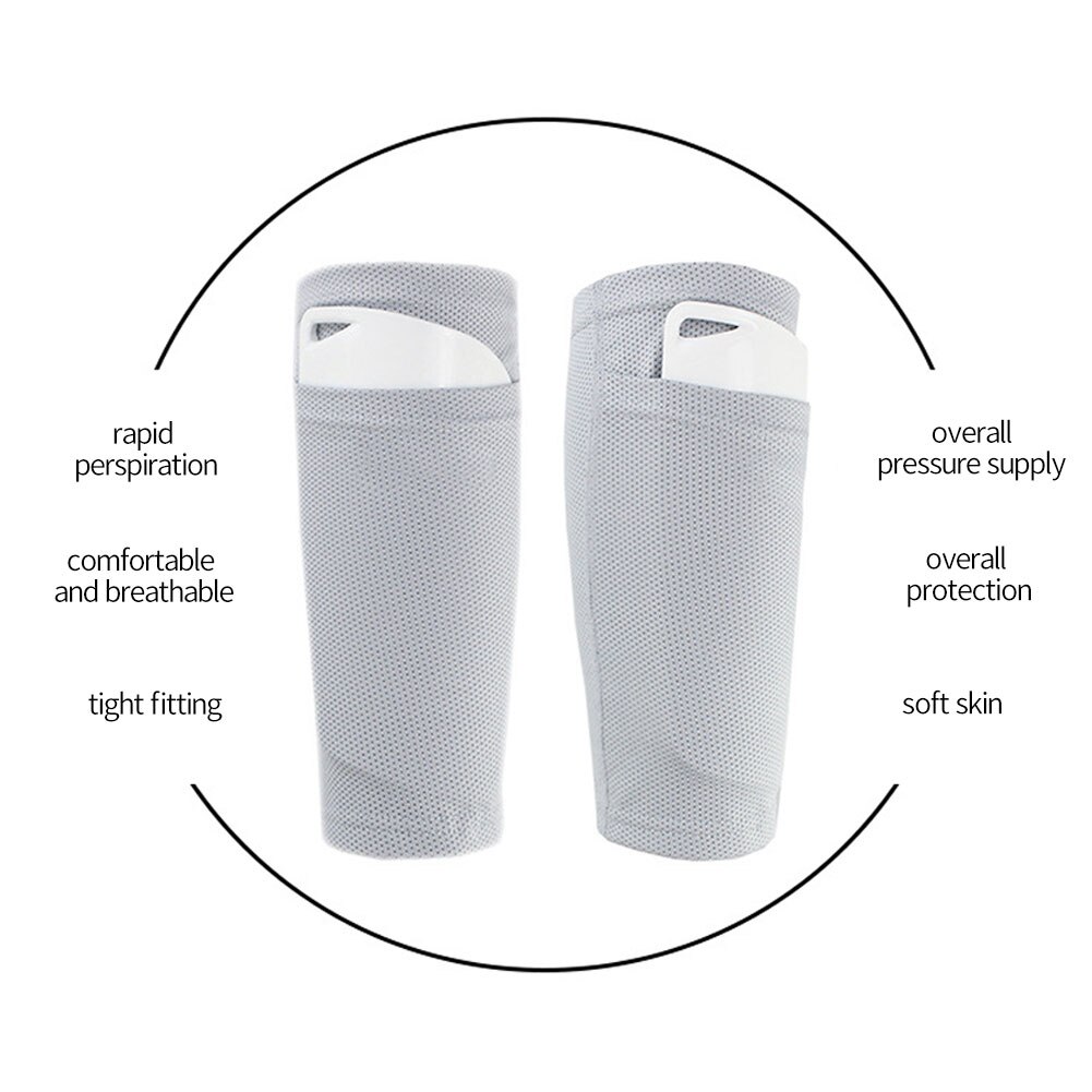 1 Pair Men Shin Guard Adult Kids Boys Football Leggings Ankle Socks Foot Protect Thick Pad Sleeves Shin Guard