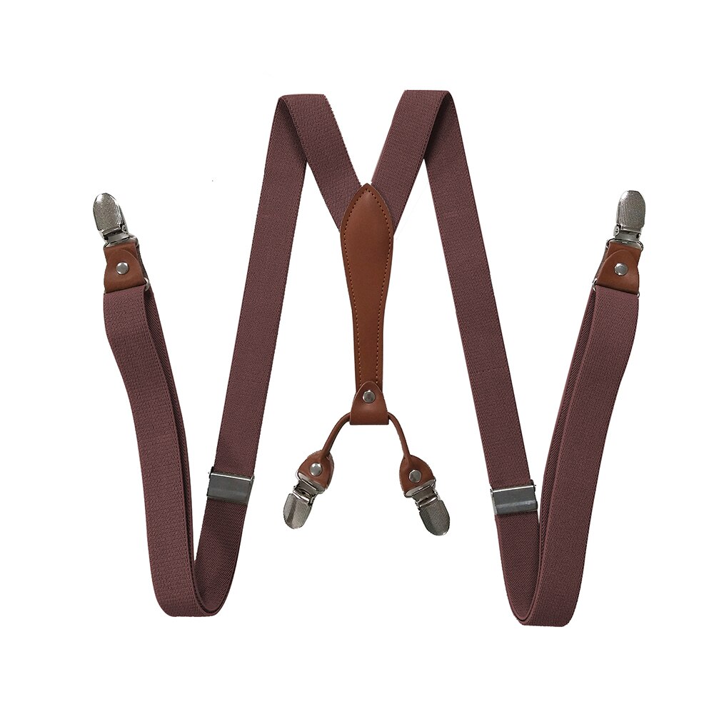 Vrouwen Bretels 4 Clips Y Terug 2.5Cm Breed Verstelbare Elastische Jean Broek Brace Strap Dames Bretels Voor Bruiloft party Event: Coffee