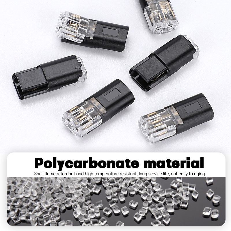 1-50pcs Double-Wire Plug-in Connector 2 Pin 2 Way Pluggable LED Wire Connector Universal Car Wire Cable Electrical Connector