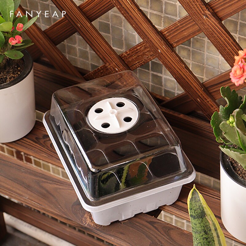 Nursery Pots Plant Seed Box Tray Insert Seeding Case Plastic Plant Seeds Growing Box Base Garden Grow Box