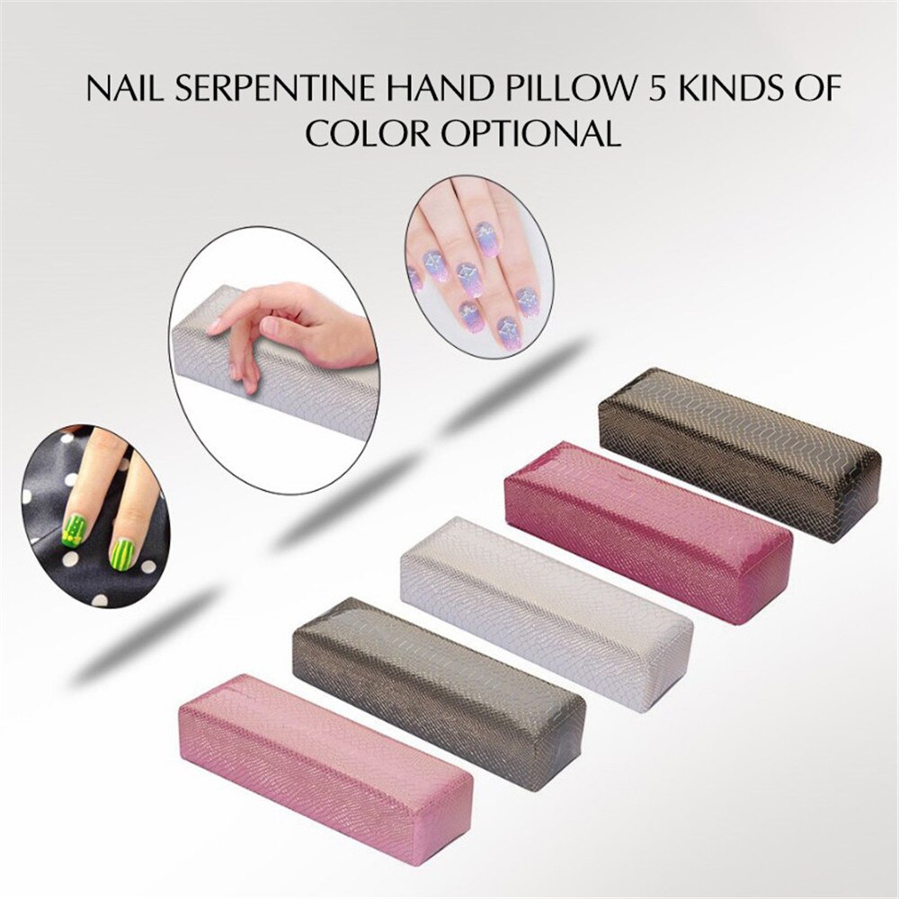 Nagellack Halfter Hand Kissen Manikübetreffend Weiche PU Leder Schwamm Armlehne Kissen Nagel Zubehör 5 Farben Erhältlich