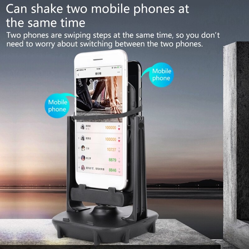 Support de téléphone portable, dispositif de balançoire, secouage automatique, compteur de pas, accessoires compatibles pour podomètre, augmenter le nombre de pas