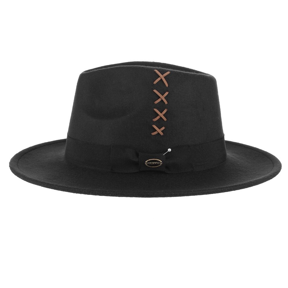 Fedora's hoed mannen vrouwen europees amerikaans feest winter fedora pet dame man naaien all-match banket hoeden  h7203