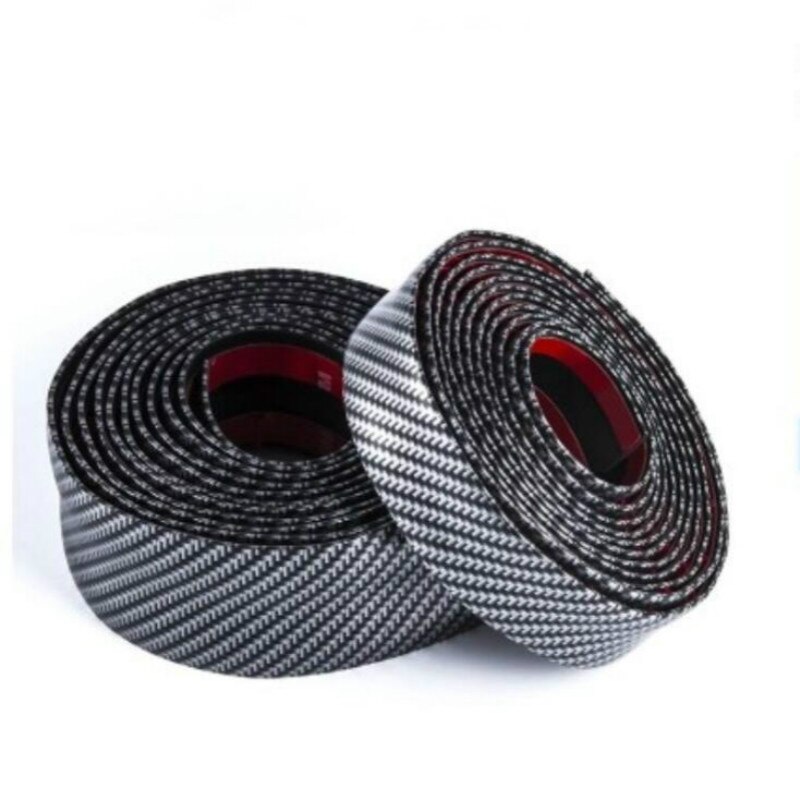 Carbon Fiber Rubber Auto Styling Moulding Strip Zachte Zwarte Bekleding Bumper Strip Diy Instaplijsten Protector Edge Guard Auto Stickers