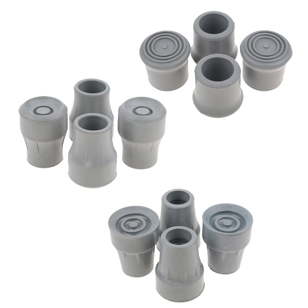 12pcs 22mm Safe Rubber Trekking Pole Tip End Cap Crutch Ferrule Walking Stick Cane Feet Cover