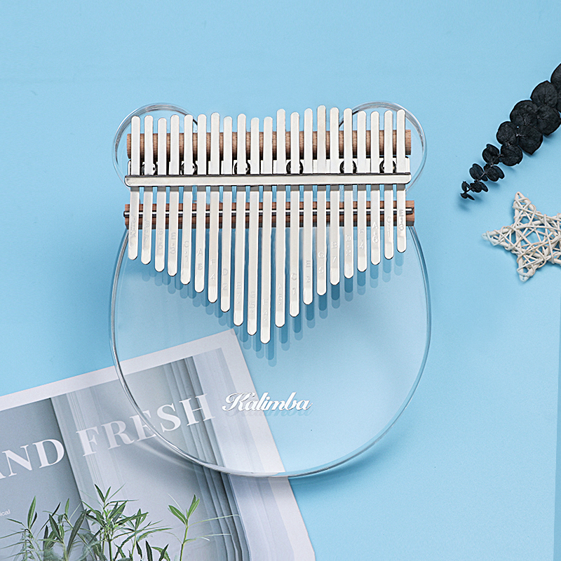 21 Toetsen Kalimba Acryl Duim Piano Helder Transparant Vingertoetsenbord Met Eva Case Muziekinstrument Voor Beginners