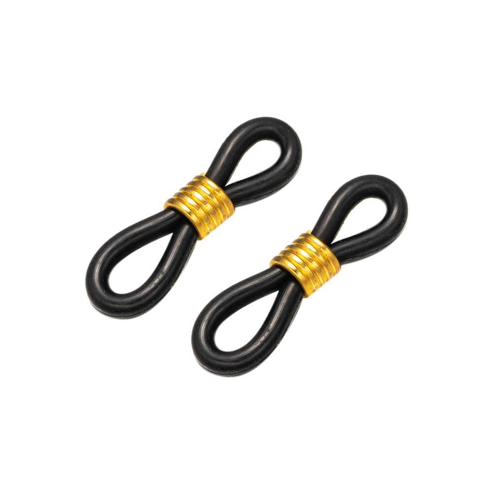 50Pcs Eyeglass Chain End Adjustable Spring Rubber End Connector for Eye Glasses Sunglasses Cord Holder Strap Loop Necklace Chain: GRAY