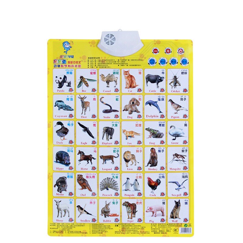 New1 Learning Machine Sound Wall Chart Electronic Alphabet English Preschool Toy Digital Baby Kid Educational Toy: 3