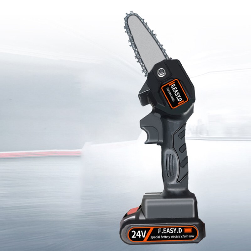 upgraded version of chainsaw metal 24V fruit tree cypress gardening tool with wireless lithium battery handheld chainsaw: 4-inch Chainsaw