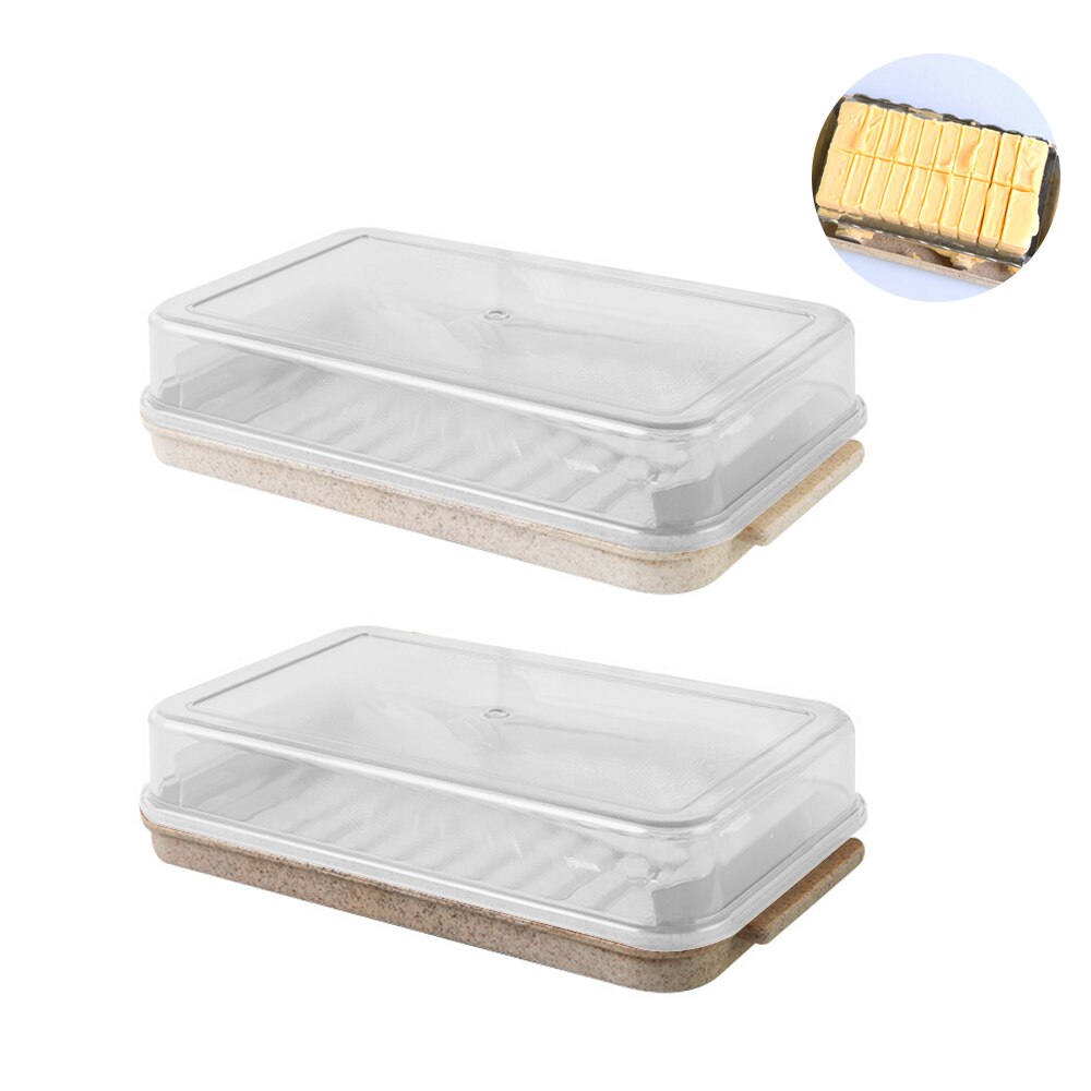 2 en 1 coupe beurre acier inoxydable trancheuse fromage verre beurre gardien conteneur boîte multifonction accessoires de cuisine