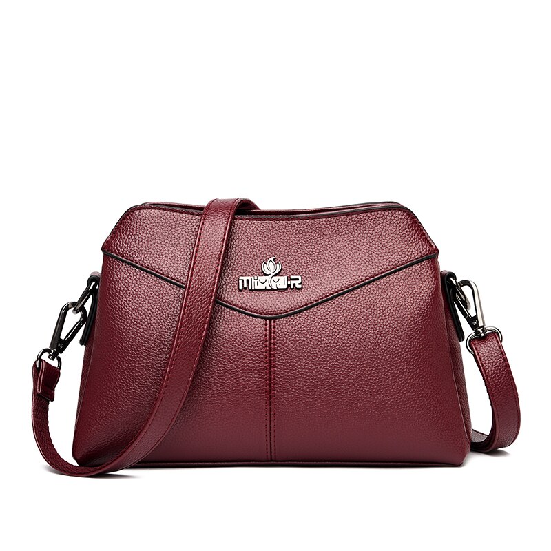 Olsitti Pu Lederen Crossbody Tassen Voor Vrouwen Luxe Handtassen Dames Grote Capaciteit Messenger Bag: Wine Red
