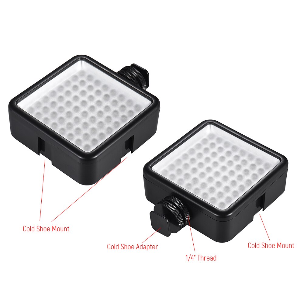 Andoer LED Panel Light 64 USB Continuous On Camera Portable Mini Dimmable Camcorder Video LED Lighting for Canon Nikon Sony