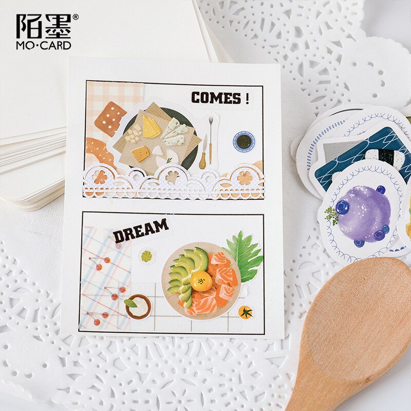 45pcs/lot Enjoy Yummy Food Cute Paper Sticker Decoration Stickers Diy Planner Diary Scrapbooking Label Sticker Kawaii Stationery