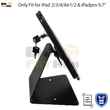 Di sicurezza di supporto da tavolo per iPad 2/3/4 air1 2 Pro 9.7 tablet con il supporto di blocco cremagliera di esposizione staffa di montaggio sul tavolo anti-furto