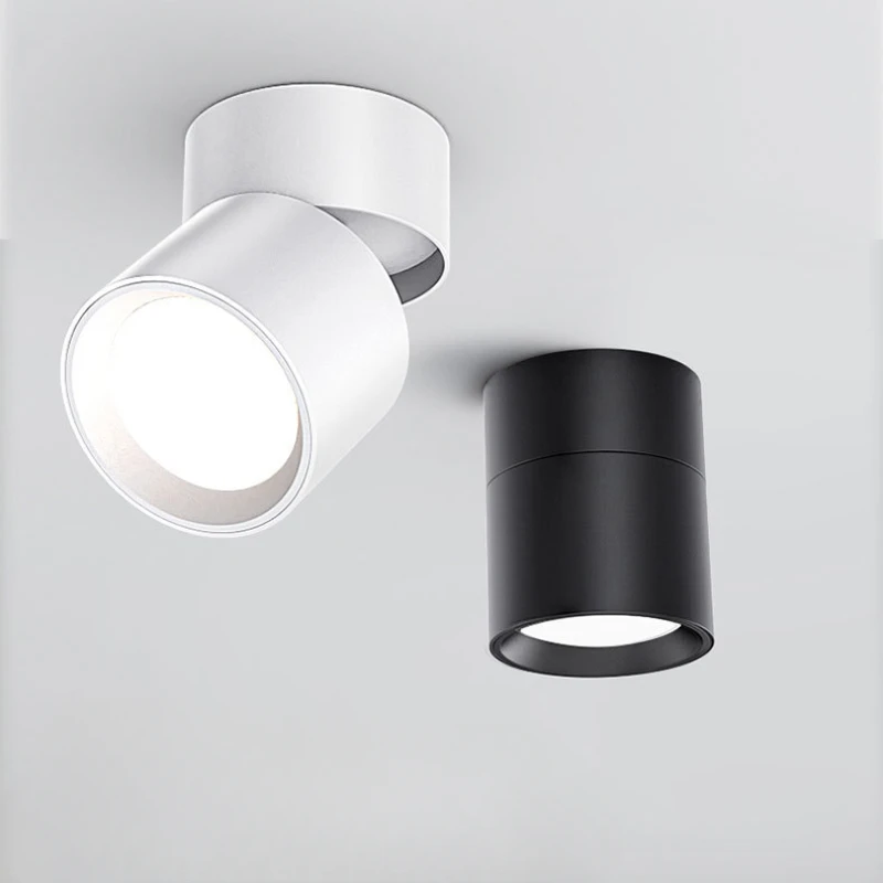 Utendørs led-lys downlight spotlights hullfri justerbar vinkel soverom taklampe korridor sammenleggbar verandalampe til hjemmet