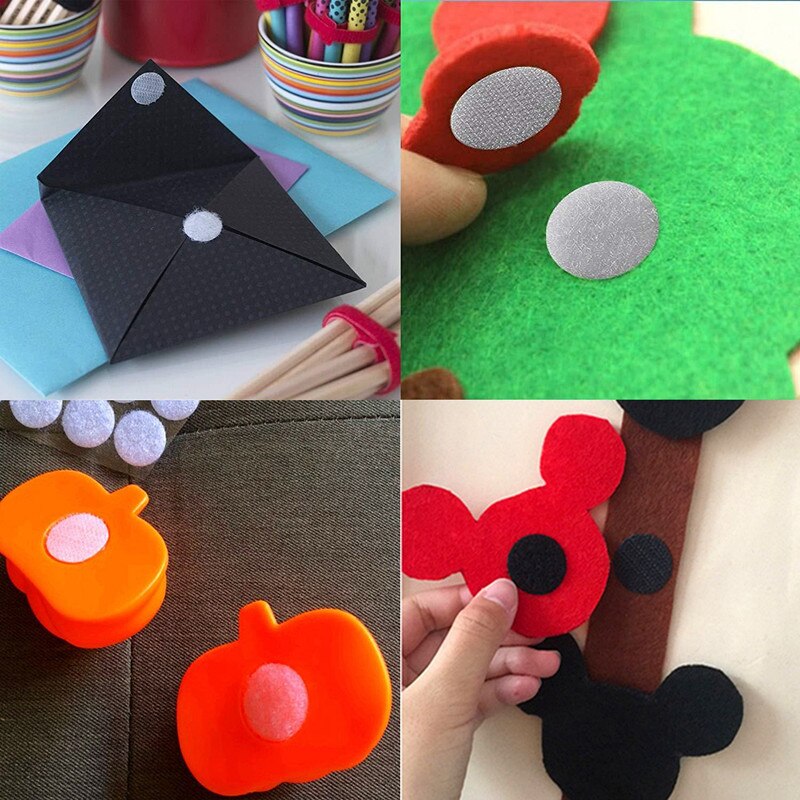 10/15mm Rond Points Autocollant Velcro Auto-Adhésif Fort Ruban D'attache En Nylon de Boucle De Crochet de Matériel De Couture Travaux Manuels Accessoire