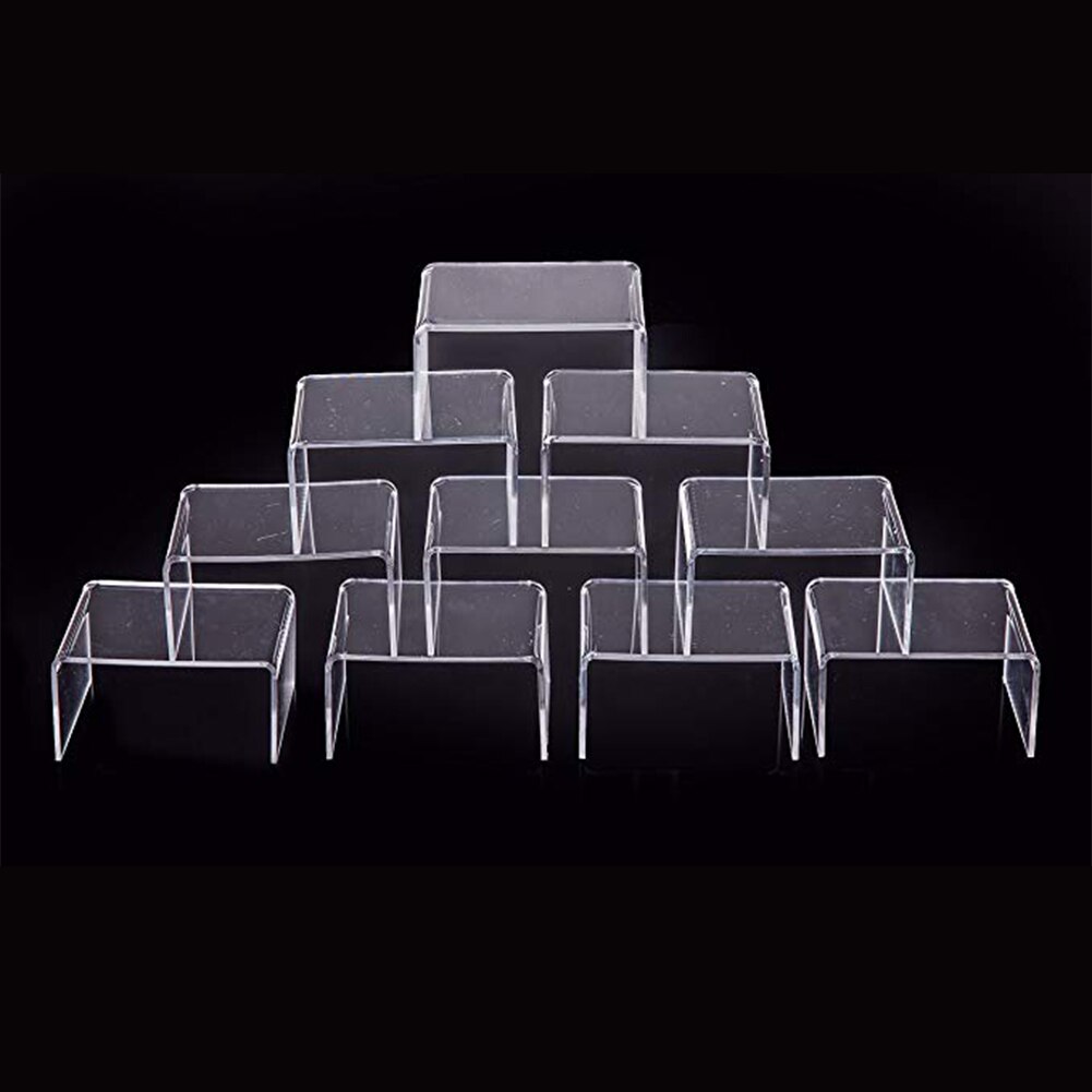 10Pcs Transparant Acryl Display Stand Sieraden Display Stand Toy Collection Rack Store Marketing Producten Display Acryl Stand