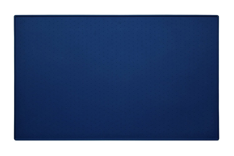 60*40cm. huisdier multifunctionele siliconen mat waterdichte antislip kom placemat hond kat voer mat.groot.: Marineblauw