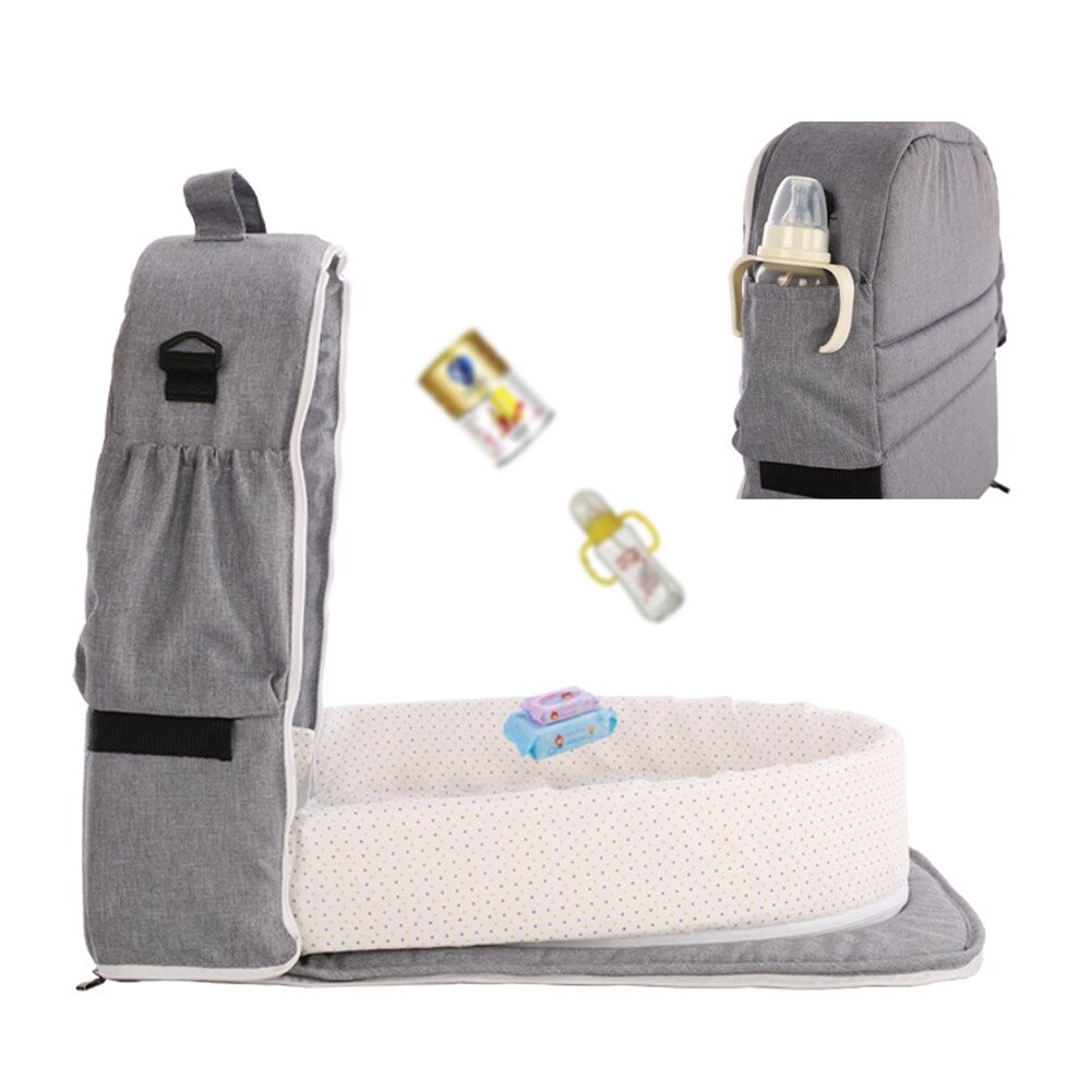 Cuna de bebé creativa, cama plegable portátil con mosquitera, bolsa de mamá multiusos, camas de viaje