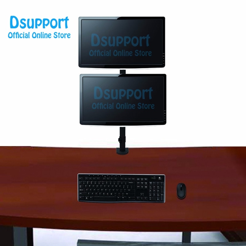 Dual LCD LED Monitor Stand Desk Mount Beugel Zware Gestapelde Houdt Verticale 2 Schermen up MD6802