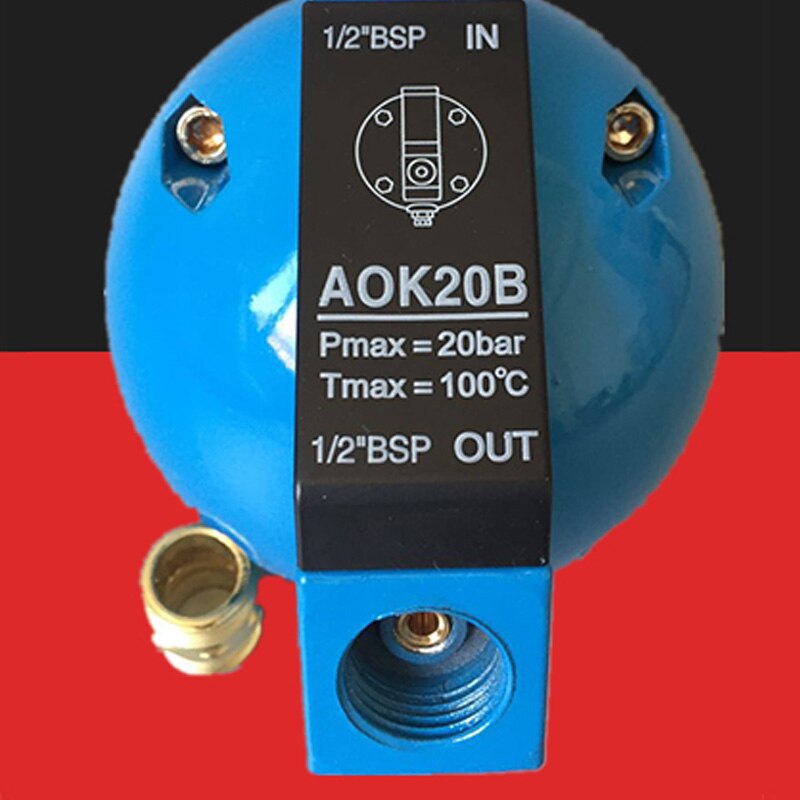 Aok 20b automatisk afløbsfilter luftkompressor automatisk afløbsventil kugledrænningsventil