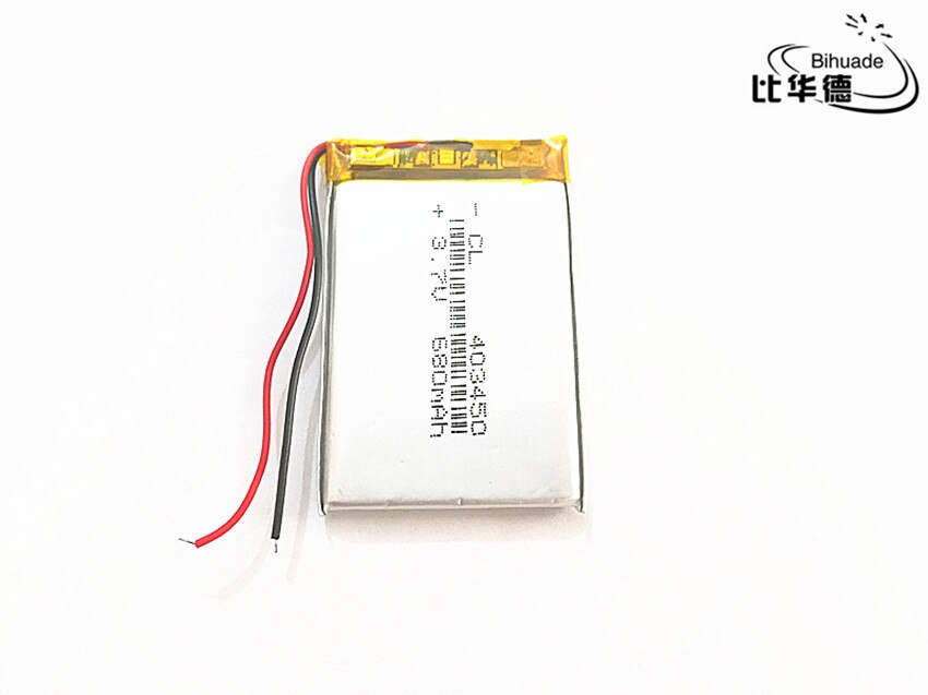 5 stück/lot 680 mah 3.7 v lautsprecher li-ionen 403450 akku für dvr, gps ,mp3,mp4, handy, lautsprecher
