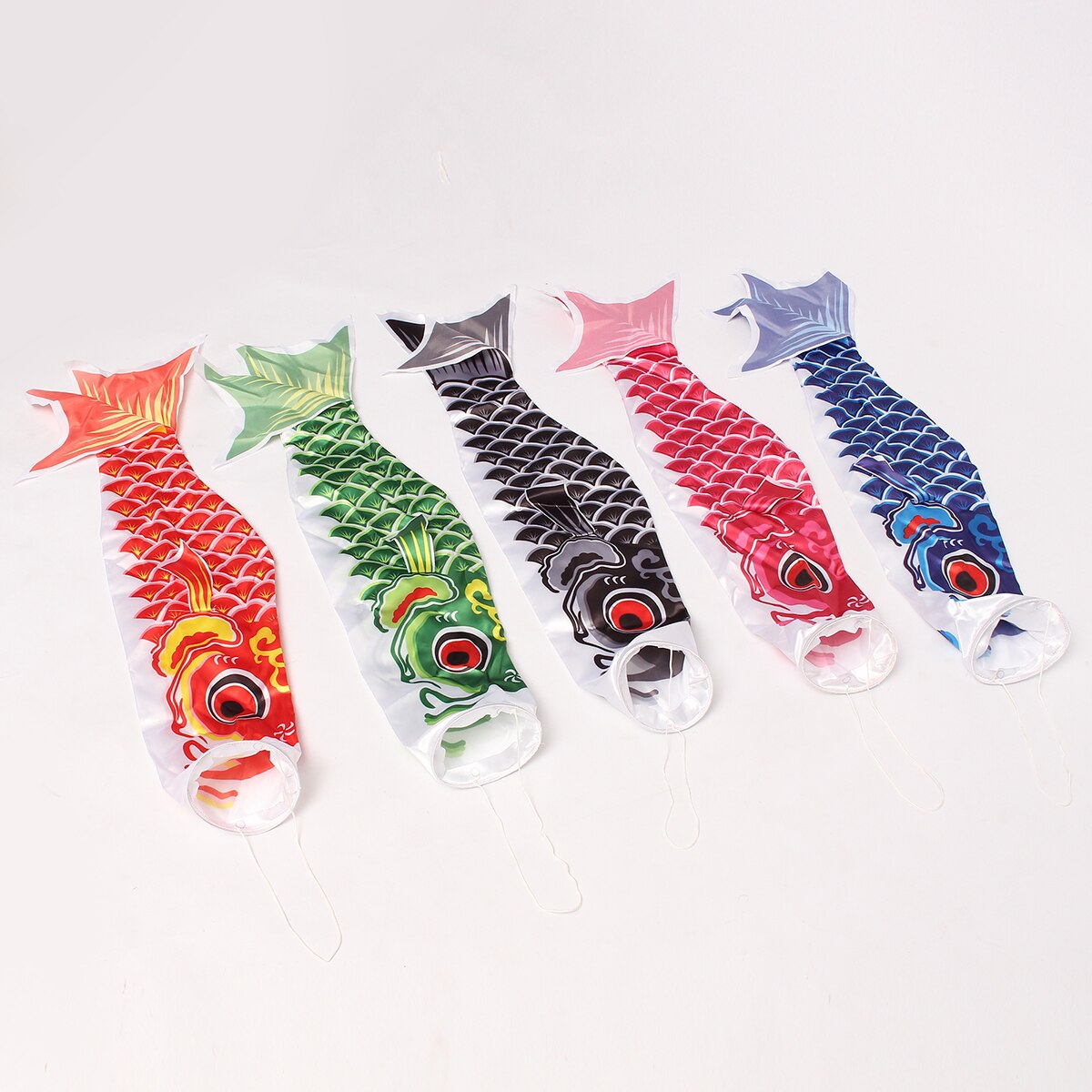 70cm colorido estilo japonés carpa viento Streamer pez cometa de bandera Koi Nobori Koinobori adornos de doméstica