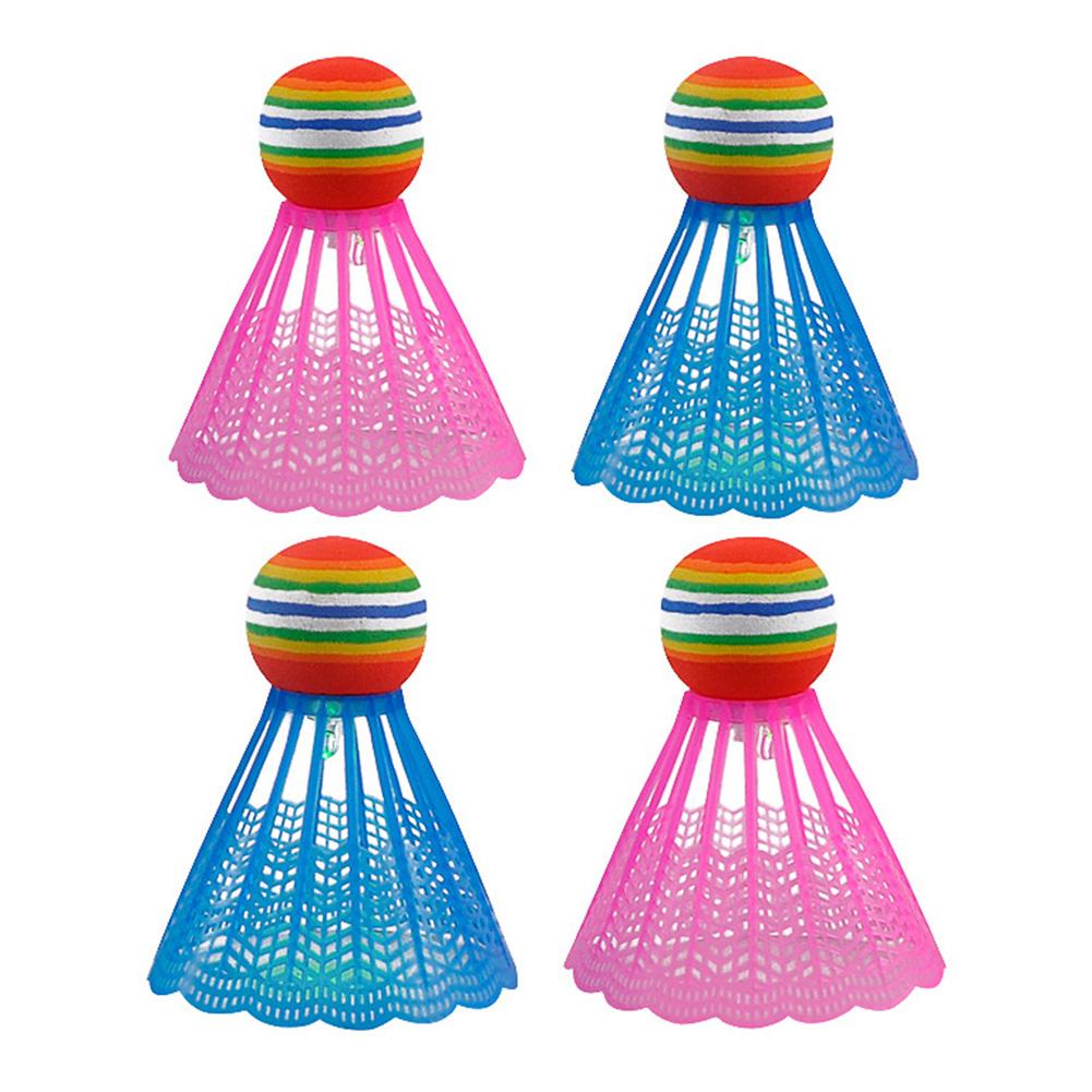 LED Licht Badminton Ball dunkel Nacht Leuchtende Licht-hoch Badminton Federbälle Bunte Beleuchtung Bälle: 4 Blau