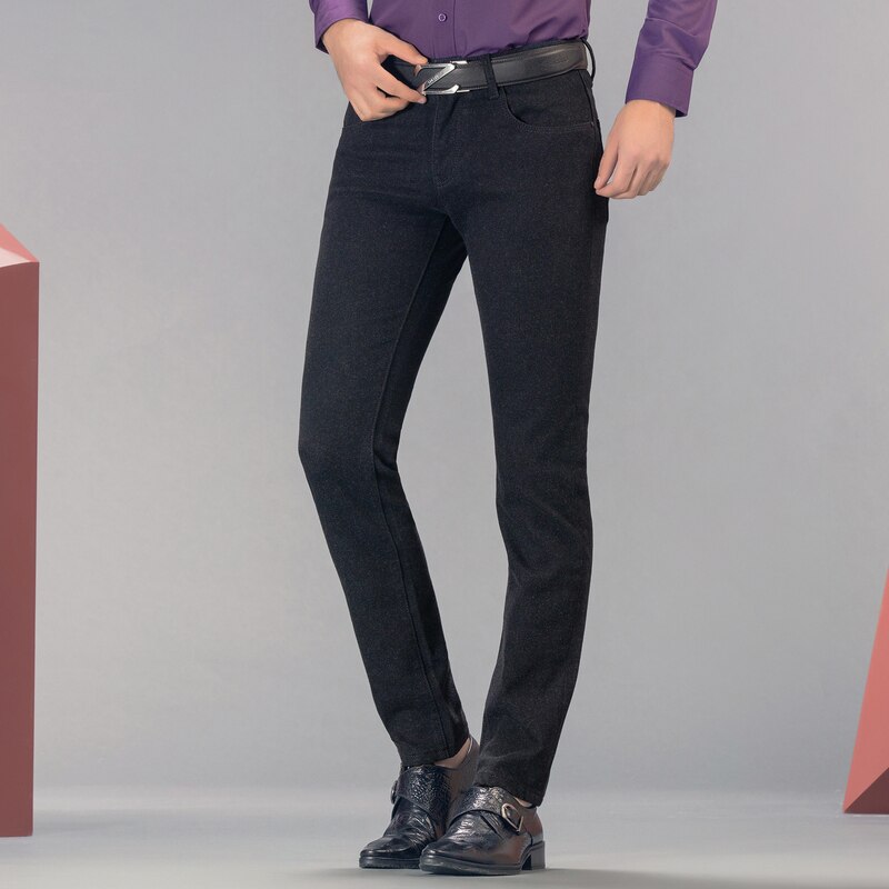 Pantalones de vestir ajustados para hombre, ropa de calle, pantalón Formal, de negocios, a la , Primavera,