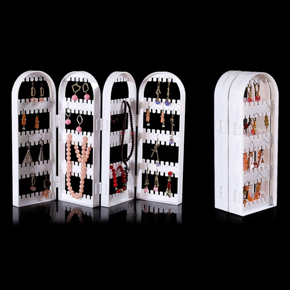 Women Jewelry Organizer Lady Necklace Stud Earrings Holder Hole Showcase Jewelry Display Rack Organizer porta joia joyeros