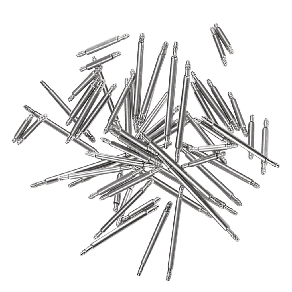 100PCS 1.8mm Stainless Steel Needle Spring Bar Pins Watch Band Strap Pins