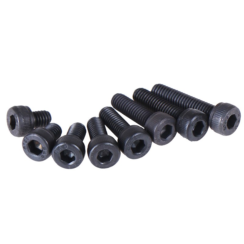 M4/M5/M6/M8 12.9Grade Steel Allen Hex Socket Cap Head Black Screw Bolt Furniture Fastener 20PCS