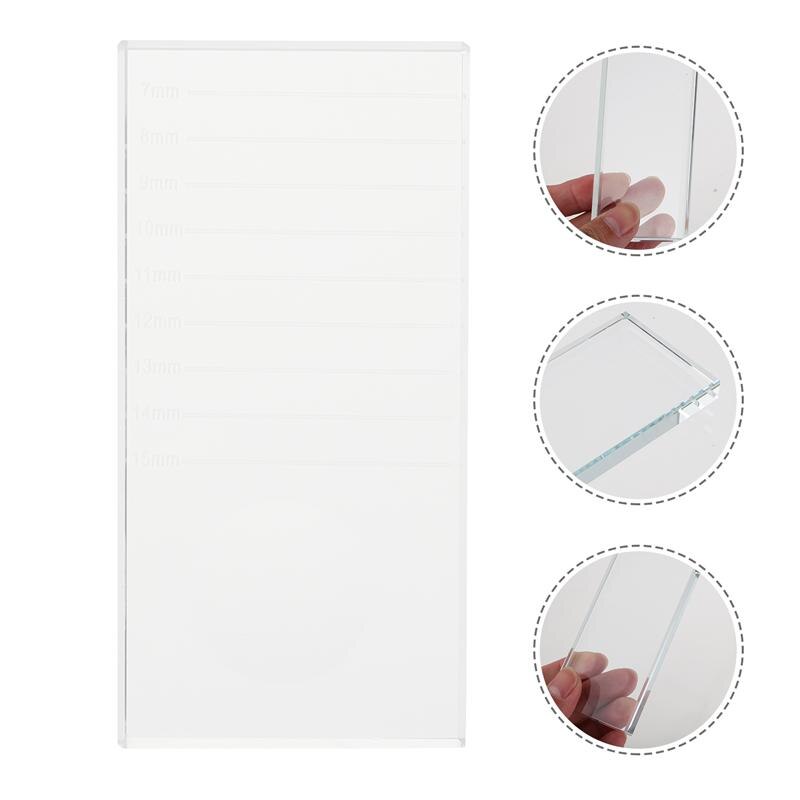 Tampon de colle en verre de cristal, outil de greffe de cils, embellissement des cils, joint en verre, 1 pièce