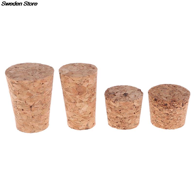 10pcs Wood Wine Glass Bottle Stopper Kettle Pudding Container Cork Cap Burette Buret Tube Lid