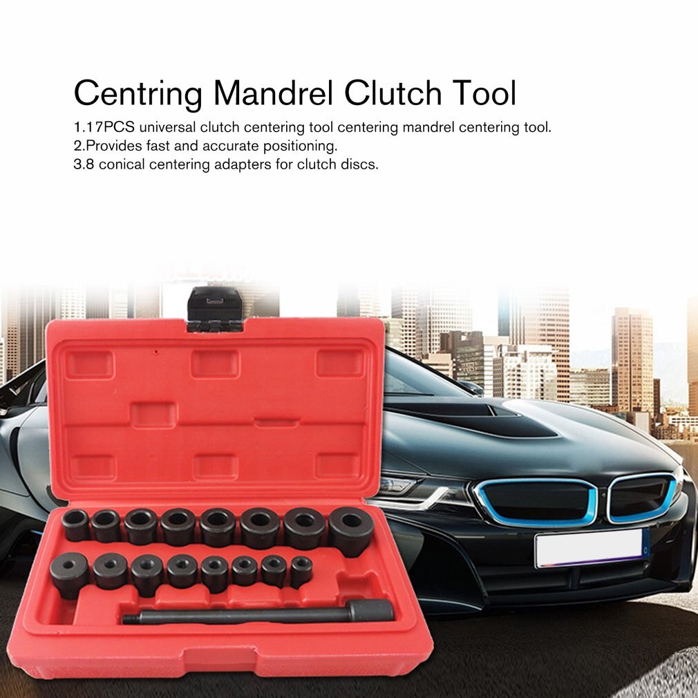 17 Stks/set Metalen Centring Doorn Clutch Tool Clutch Installeren Tool Koppeling Wervelkolom Set Clutch Alignment Tool Kit Auto Accessoires