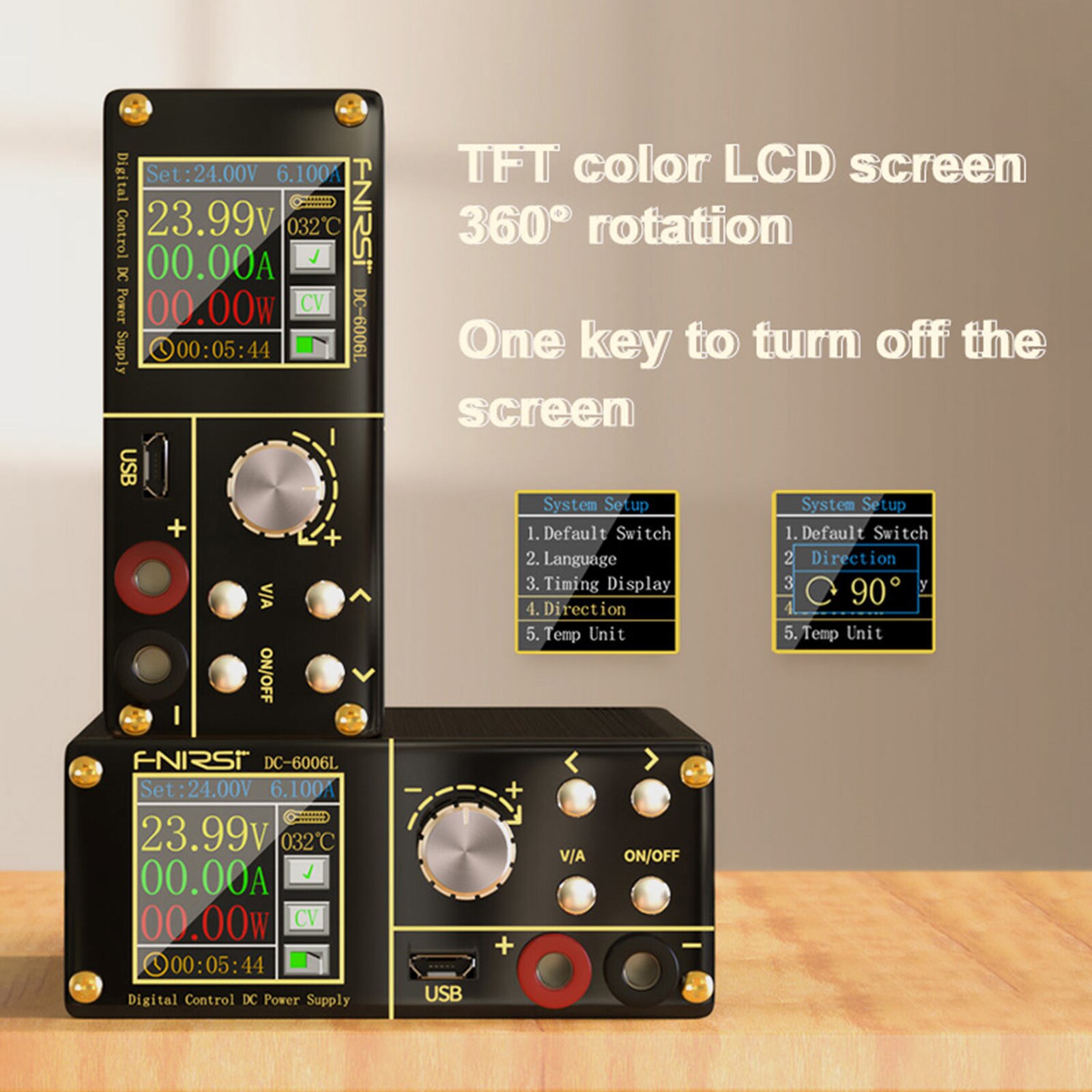 1.44 tommer high definition digital kontrol dc justerbar strømforsyning farve lcd-skærm programmerbar step-down strømforsyning