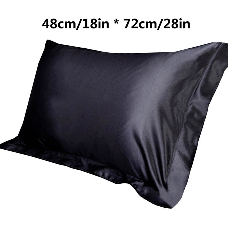 Zipper Pillow Case For Healthy Multicolor Pillowcases 100% Silky Satin Hair Beauty Nature Mulberry Silk Pillowcase: black / 20x26inch