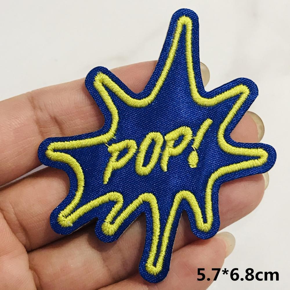 1PCS Embroidery Iron On Applique Sewing Supplies For DIY Apparel Decor Letter Alphabet Patch Fabric Sticker: Multi-Colored