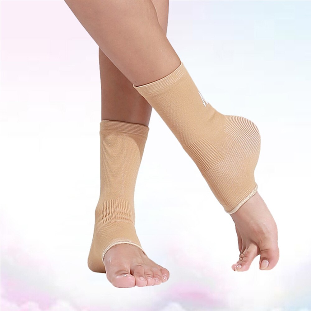 Universal 1 par de Nylon cuatro de elástico grueso cálido transpirable deportes tobillo-Calcetines tamaño 37-39 yardas (Beige): Default Title