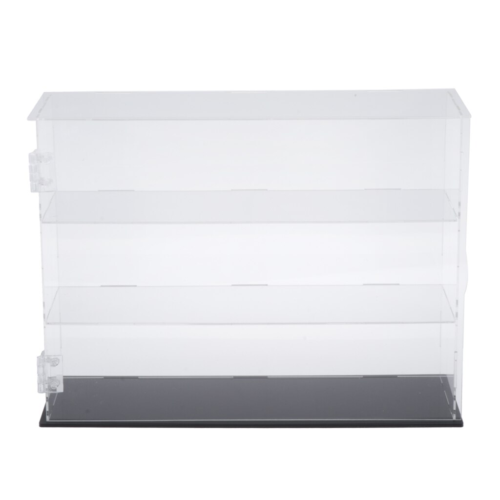 Clear 3-Layer Acrylic Display Case Jewelry Dolls Protective Boxes Shelf