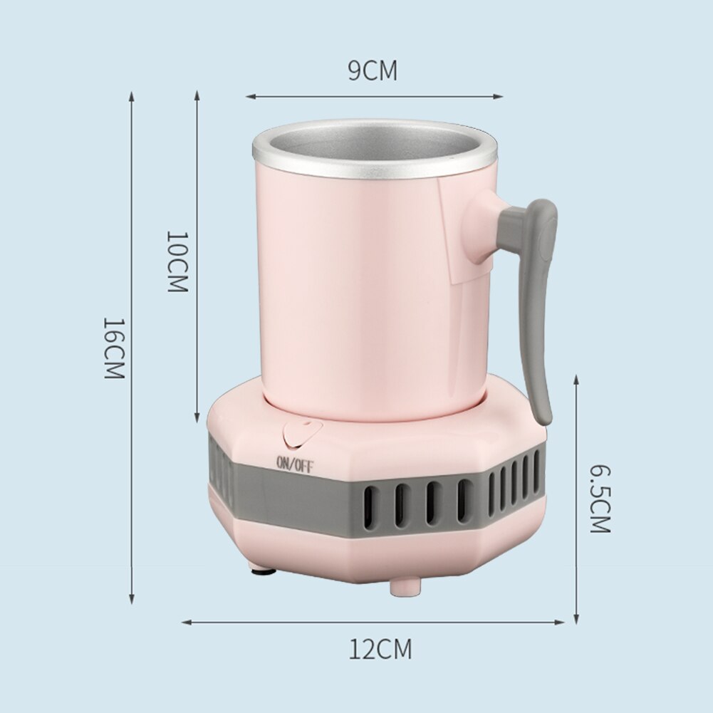 Klassisk 420ml sommer instant kølekop hurtigfrosne drikkevarer krus til hjemmekontor drikke tilbehør tilbehør leverer gratis adapter: Os plug pink
