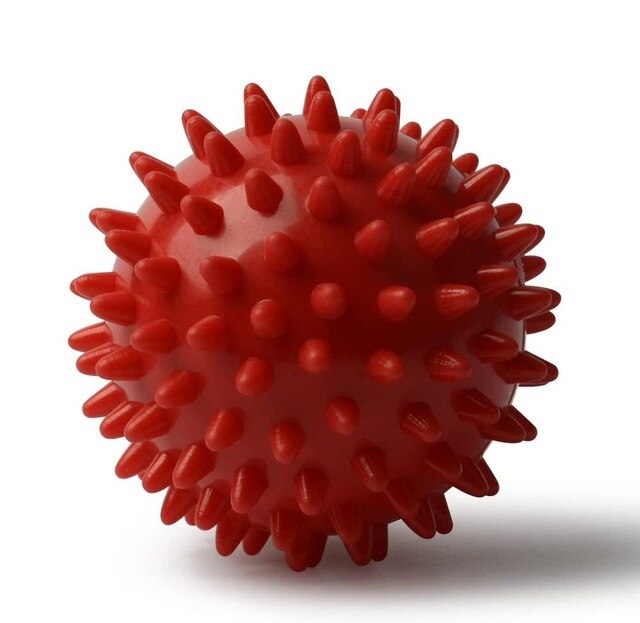 Massage hedgehogs Ball Back Roller Spiky Peanut Massager Plantar Gym ball stressbal Acupressure Therapy Pilates Fitness Ball: Blue