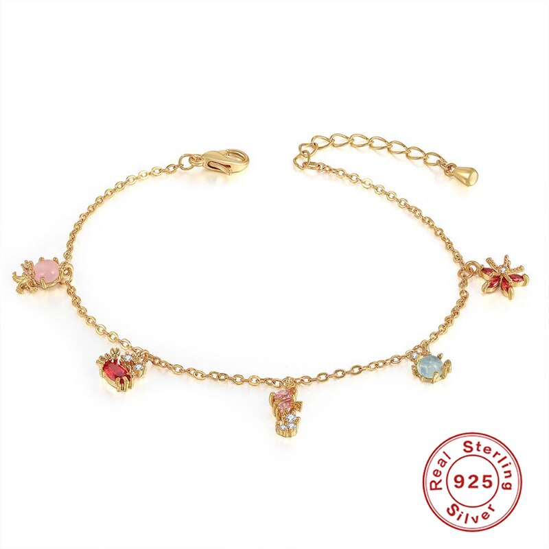 Morse Code Strand Stijl Marine Dieren Armband Voor Vrouwen 925 Zilveren 18K Gold Sleutelbeen Armband Bedels Zomer Armbanden Pulseiras