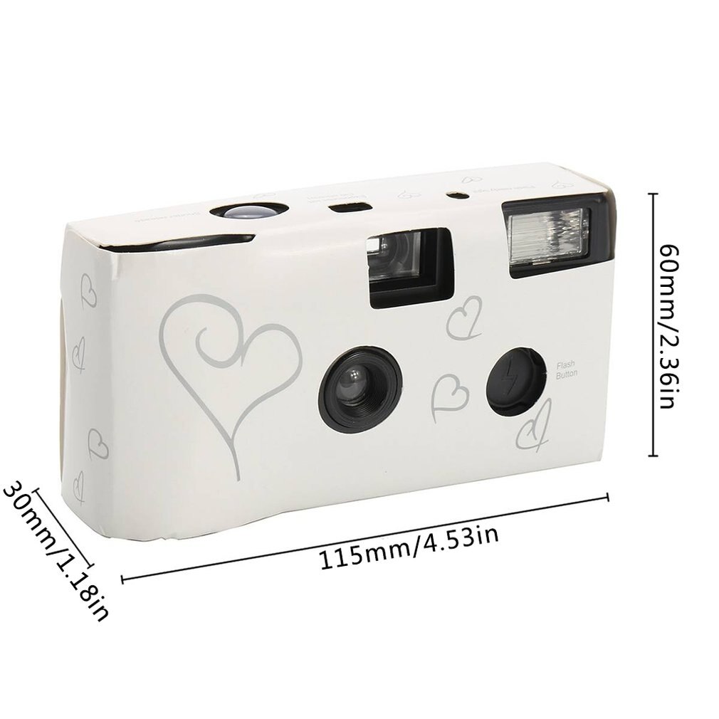 Engangs film kamera power flash hd kamera engangs film kamera fest fødselsdag manual optisk kamera