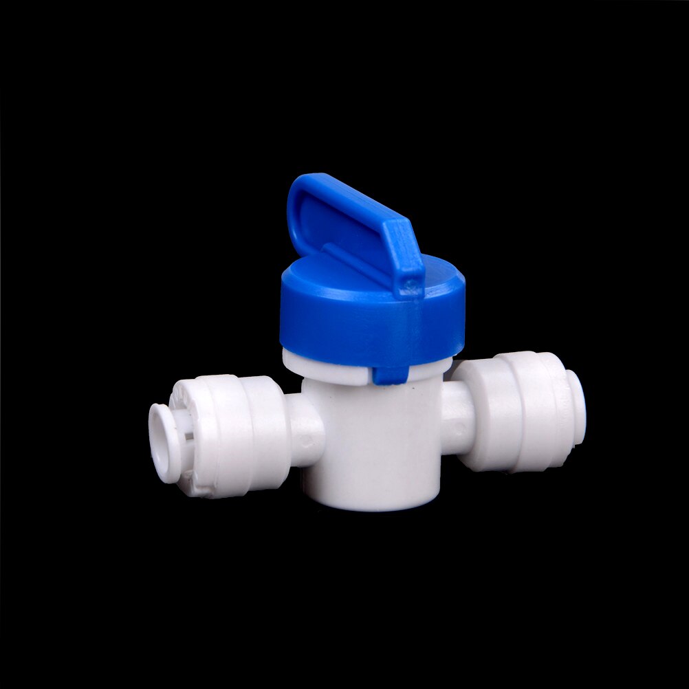 Controlled Ball Valve 1/4" - 1/4" PE Pipe Fittings Hose Quick Connection Ball Valve Water Reveser Osmosis Aquarium System 1pcs
