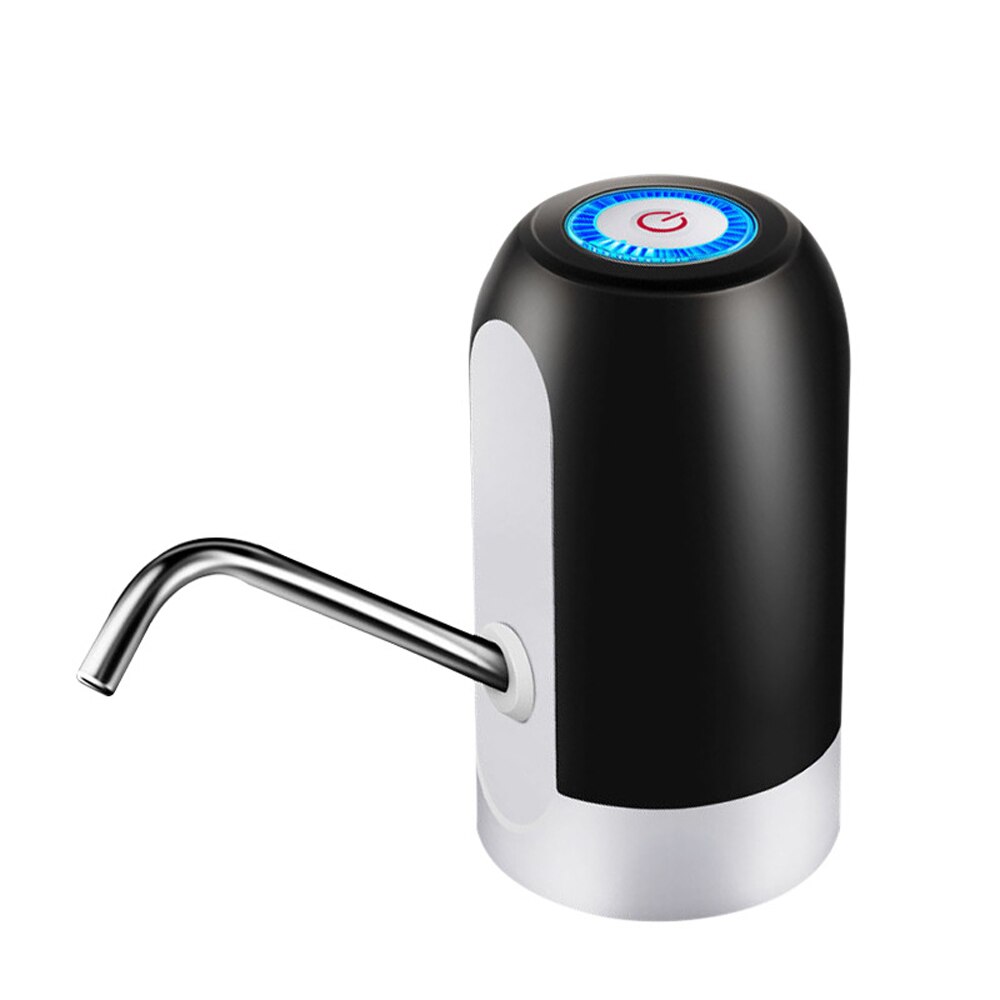 Vattenflaska pump usb laddning elektrisk vatten dispenser bärbar automatisk mini drink dispenser pump för drycker: Svart