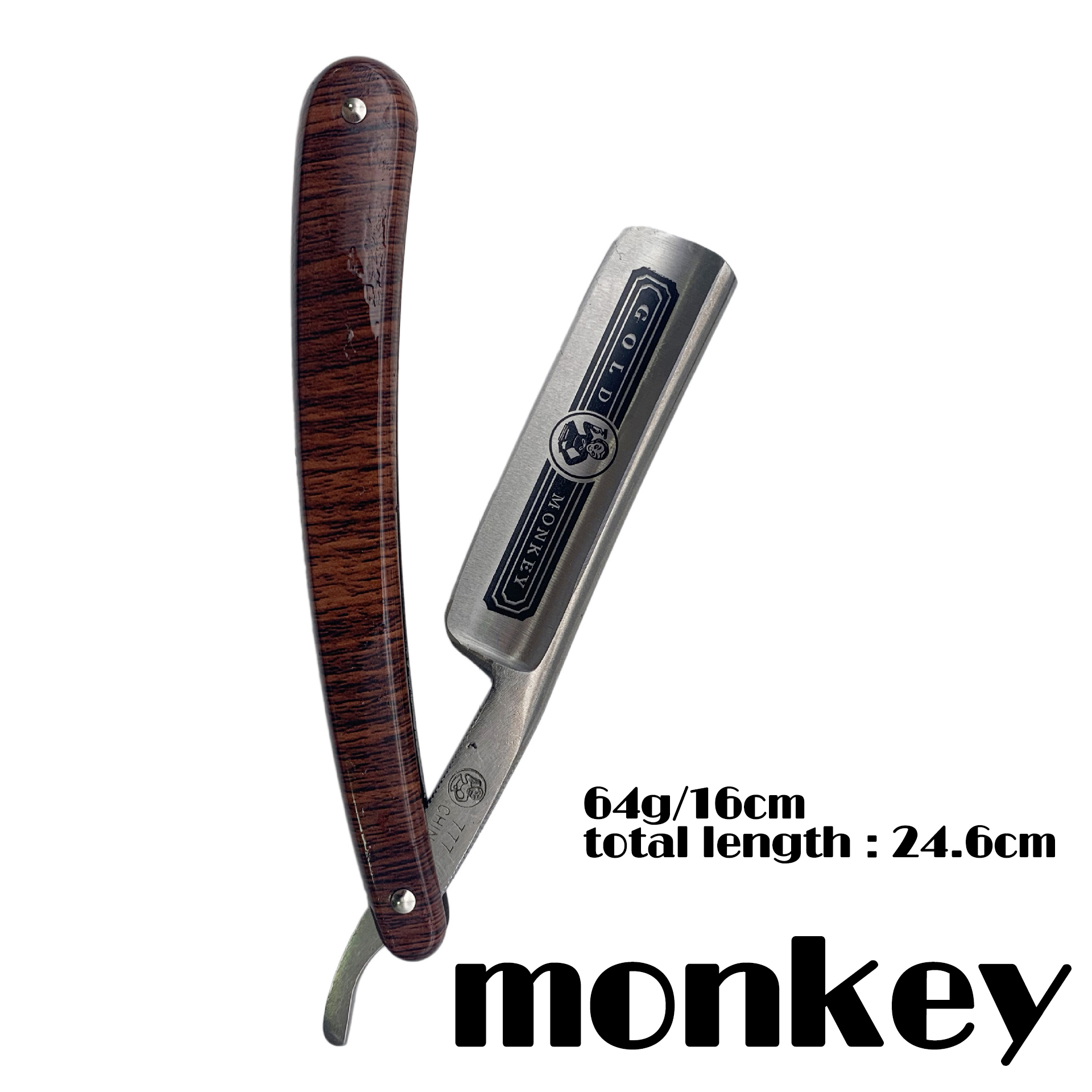 Classic Straight Edge Barber Razor Beauty Shaving Knife Salon Manual Men's Beard Cut Throat Shavette: Silver