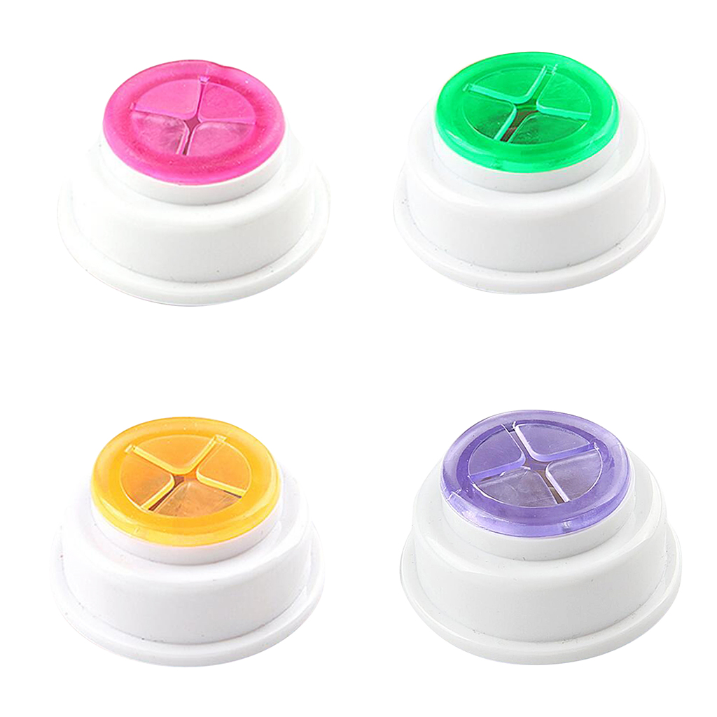 Push & Grip Round Tea Towel Holder for Kitchen Bathroom Use, 5.3x2.5cm, Pink, Green, Yellow, Purple