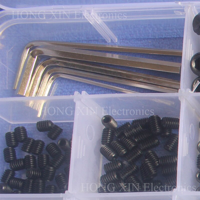 M3/M4/M5/M6/M8 Black Hex Button Head Thread Iron PCB Assortment Grub Screws Bolt Assortment kit Fastener Hardware