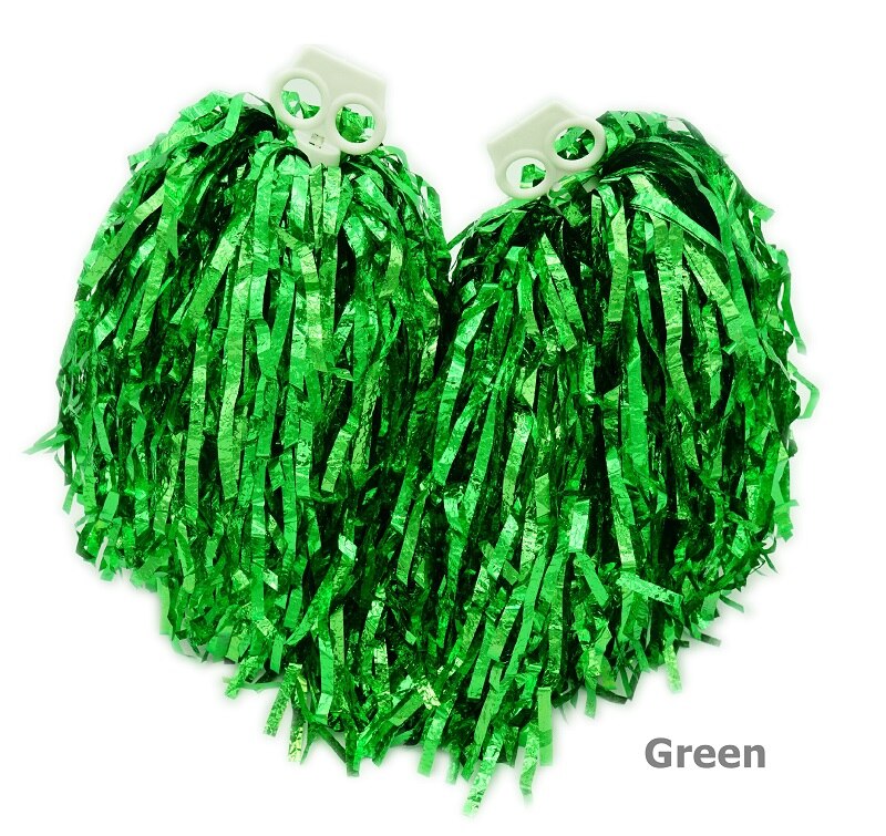 2pcs Cheerleading Pom Poms for Football Basketball Match Cheerleading pompoms cheerleader cheerleading metallic pompom Golden